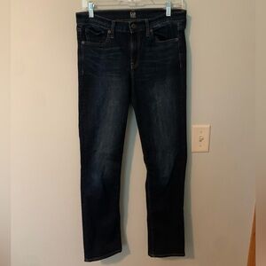 GAP dark wash straight jeans